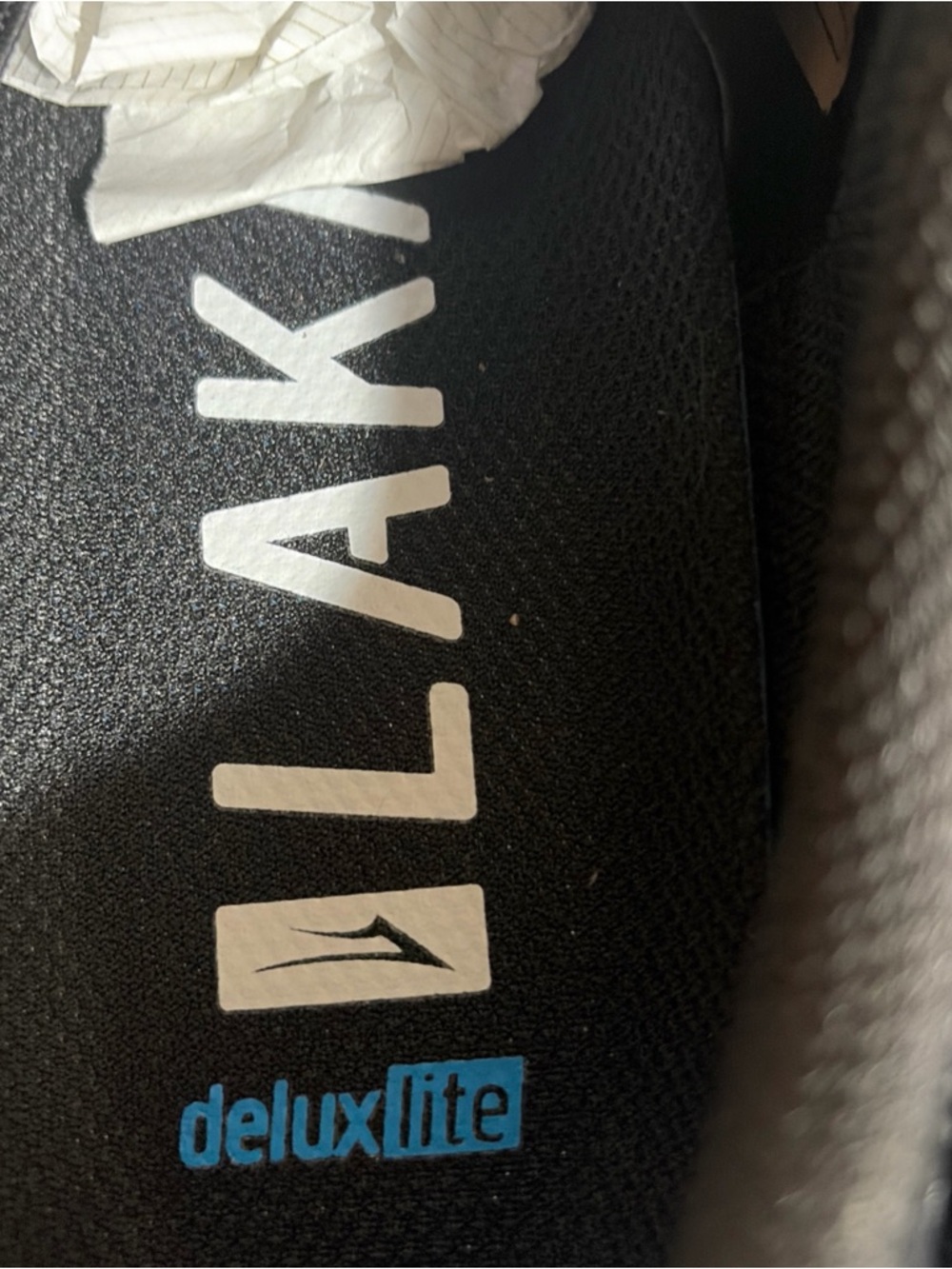 Men's Black Lakai skateboarding shoes black/White Side Accent - Picture 6 of 8